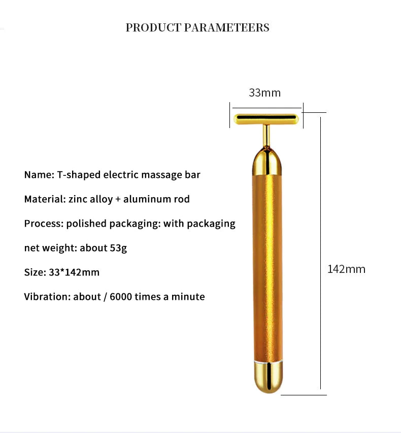 24k Gold Face Lift Bar Roller